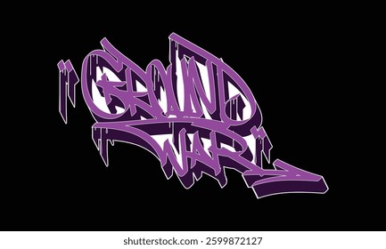 GROUND WAR graffiti tag style design