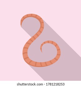 Ground worm icon. Flat illustration of ground worm vector icon for web design