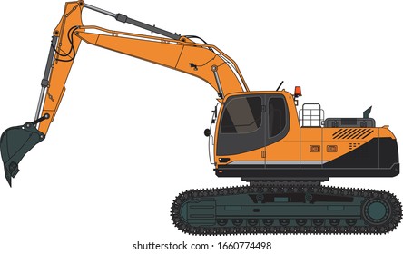 Ground-breaking Orbital Excavation Equipment Vector File