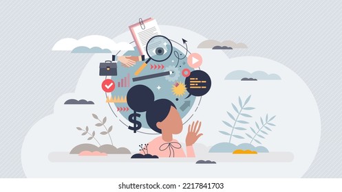 Grounded Theory Approach For Systematic Data Collection Tiny Person Concept. Effective And Productive Scientific Framework For New Assumption Confirmation Vector Illustration. Real World Data Research