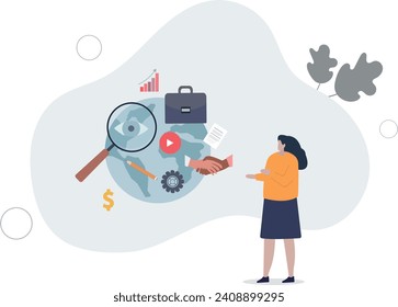 Grounded theory approach for systematic data collection.Effective and productive scientific framework for new assumption confirmation.flat vector illustration.