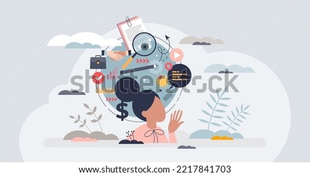 Grounded theory approach for systematic data collection tiny person concept. Effective and productive scientific framework for new assumption confirmation vector illustration. Real world data research Foto d'archivio © 