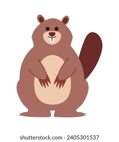 groundhog animal cartoon illustration isolated