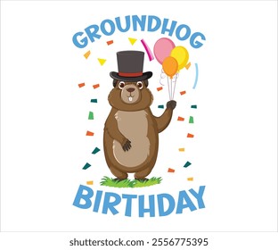 Groundhog Birthday T-shirt, Groundhog Day SVG,Trending Svg,Happy Groundhog Day