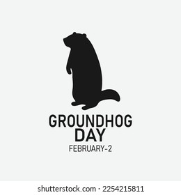 
Groundhog Day. Advertising Poster or Flyer Template