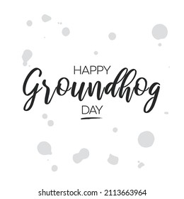 Groundhog Day. Holiday vector illustration design concept. 2 February. 