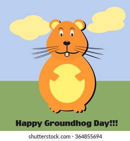 Groundhog day illustration