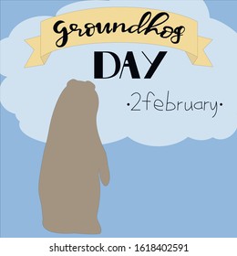 Groundhog Day. Illustration. illustration for design