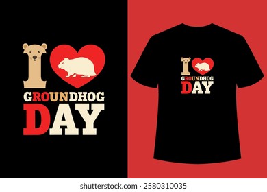 Groundhog Day T-Shirt Design, Groundhog Day, T-Shirt Design