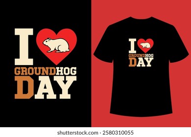 Groundhog Day T-Shirt Design, Groundhog Day, T-Shirt Design