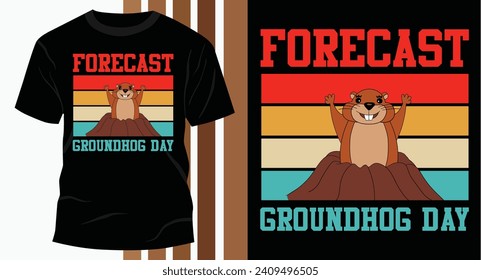 Groundhog day typography for t shirt design