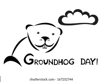  Groundhog day. Vector illustration 