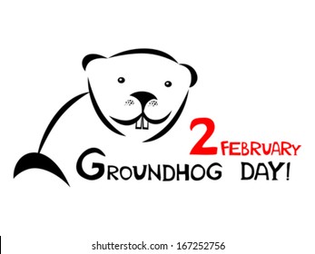  Groundhog day. Vector illustration 