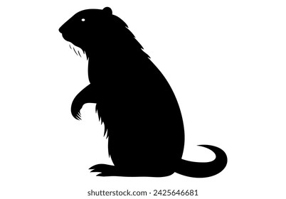 Groundhog Walking silhouette design, groundhog Walking black vector design,
