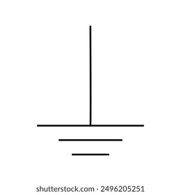 grounding icon simple illustration design