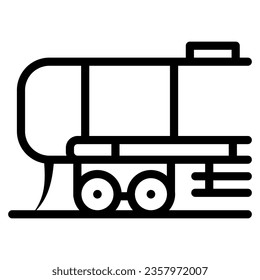 Grounding tanker line icon, Safety engineering concept, Tanker truck sign on white background, Fuel Truck icon in outline style for mobile concept and web design. Vector graphics