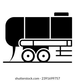 Grounding tanker solid icon, Safety engineering concept, Tanker truck sign on white background, Fuel Truck icon in glyph style for mobile concept and web design. Vector graphics