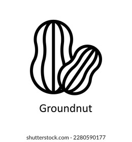 Groundnut Vector   outline Icons. Simple stock illustration stock