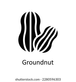 Groundnut Vector   Solid Icons. Simple stock illustration stock