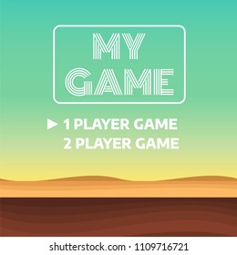 Grounds, soil and grass for ui game illustration. Rock and water cartoon game texture
