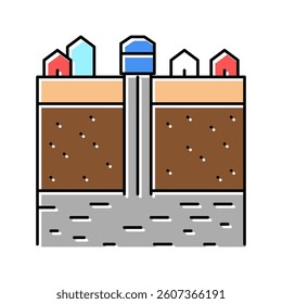 groundwater extraction color icon vector. groundwater extraction sign. isolated symbol illustration