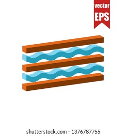 Groundwater icon.Isometric and 3D view.