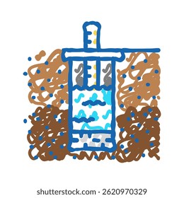 groundwater protection hydrogeologist doodle icon sketch vector. groundwater protection hydrogeologist sign. isolated symbol illustration