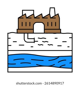 groundwater protection hydrogeologist line icon vector. groundwater protection hydrogeologist sign. isolated symbol illustration