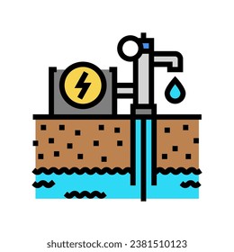 groundwater sampling hydrogeologist color icon vector. groundwater sampling hydrogeologist sign. isolated symbol illustration