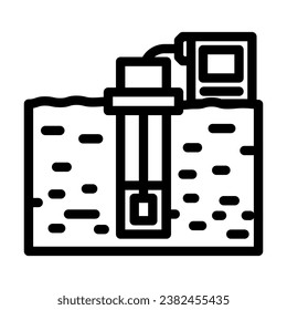 groundwater sampling hydrogeologist line icon vector. groundwater sampling hydrogeologist sign. isolated contour symbol black illustration