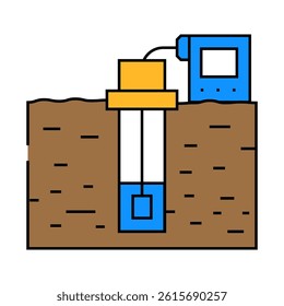 groundwater sampling hydrogeologist line icon vector. groundwater sampling hydrogeologist sign. isolated symbol illustration