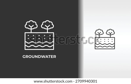 Groundwater Vector, Icon Or Logo Sign Isolated Symbol Illustration