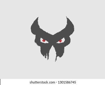 grounge devil face