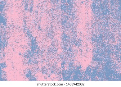 Grounge texture. Rough wall. Pink and violet background wallpaper. Patterned ground, vector illustration. 
