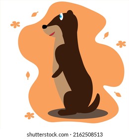 grounthog preparing to hibernate in autumn