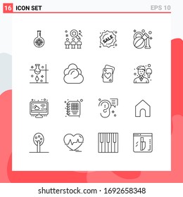 Grupo de los 16 Conjuntos modernos para laboratorio; aceite; usuario; oliva; materiales de diseño de vectores editables de venta