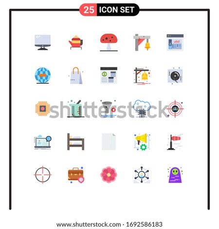 Group of 25 Flat Colors Signs and Symbols for design; train; chinese; sign; spring Editable Vector Design Elements