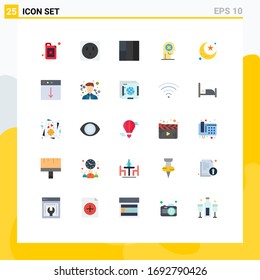 Group of 25 Modern Flat Colors Set for download; ramadan; concentration; moon; celebration Editable Vector Design Elements