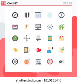 Group of 25 Modern Flat Colors Set for water; nature; file; energy; sport Editable Vector Design Elements
