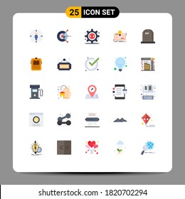 Group of 25 Modern Flat Colors Set for grave; story; html; novel; book Editable Vector Design Elements