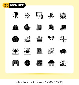 Group of 25 Modern Solid Glyphs Set for remove; phone; diwali; help; communication Editable Vector Design Elements