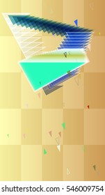 group above complex gradation, graphic card at triangle