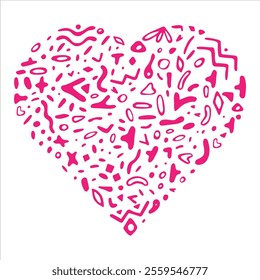 A group of abstract figures in the shape of a heart