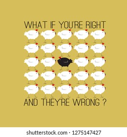 Group of  abstract hens  made  in vector. Unique decoration for T-shirt, poster, postcard. Isolated on the background and easy to use.