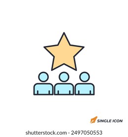 Group Achievement icon vector illustration. Group Achievement symbol isolated on white background