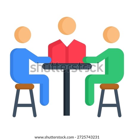 Group Activities Icon Flat Style Vector Illustration