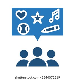 Group Activities icon line vector illustration
