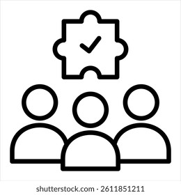 Group Activities Line Icon Vector Illustration