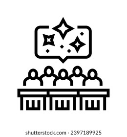 group activities primary school line icon vector. group activities primary school sign. isolated contour symbol black illustration