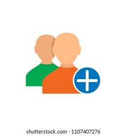 Group Add Logo Icon Design